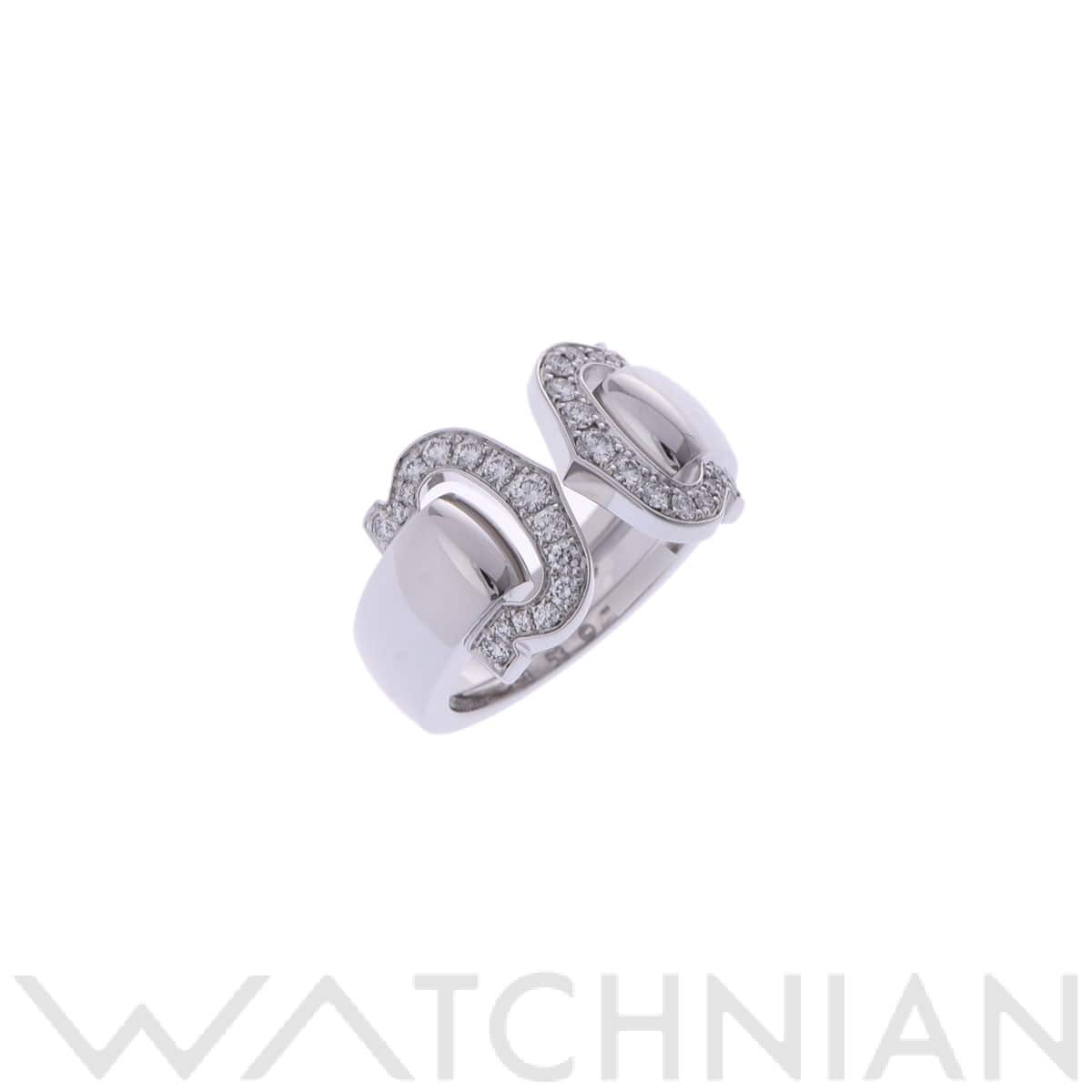 カルティエ ブークルセリエ リング LM #53 シルバー K18ホワイトゴールド WG レディース ジュエリー 【中古】【jewelry】