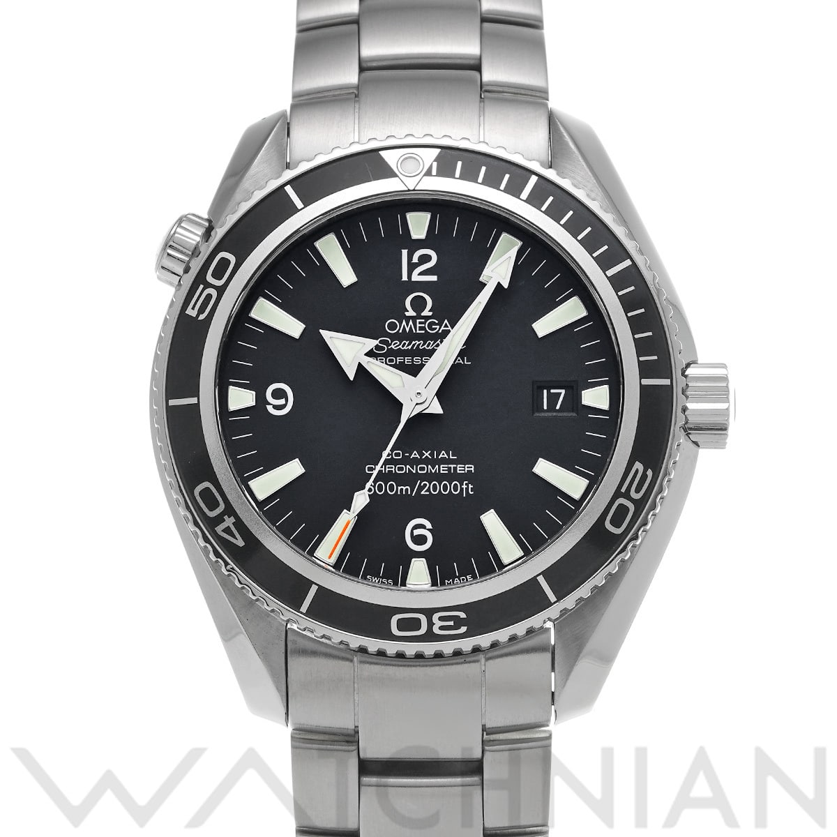 オメガ シーマスター プラネットオーシャン 600 コーアクシャル 2201.50 ブラック メンズ 時計 【中古】【wristwatch】