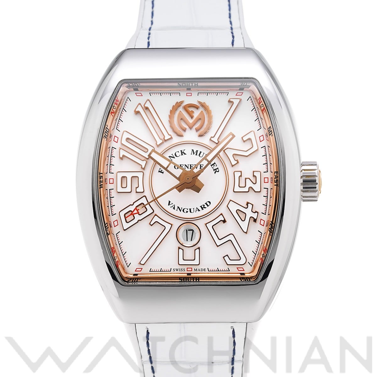 フランクミュラー ヴァンガード V45SCDTSTGJ AC5N ホワイト メンズ 時計 【中古】【wristwatch】
