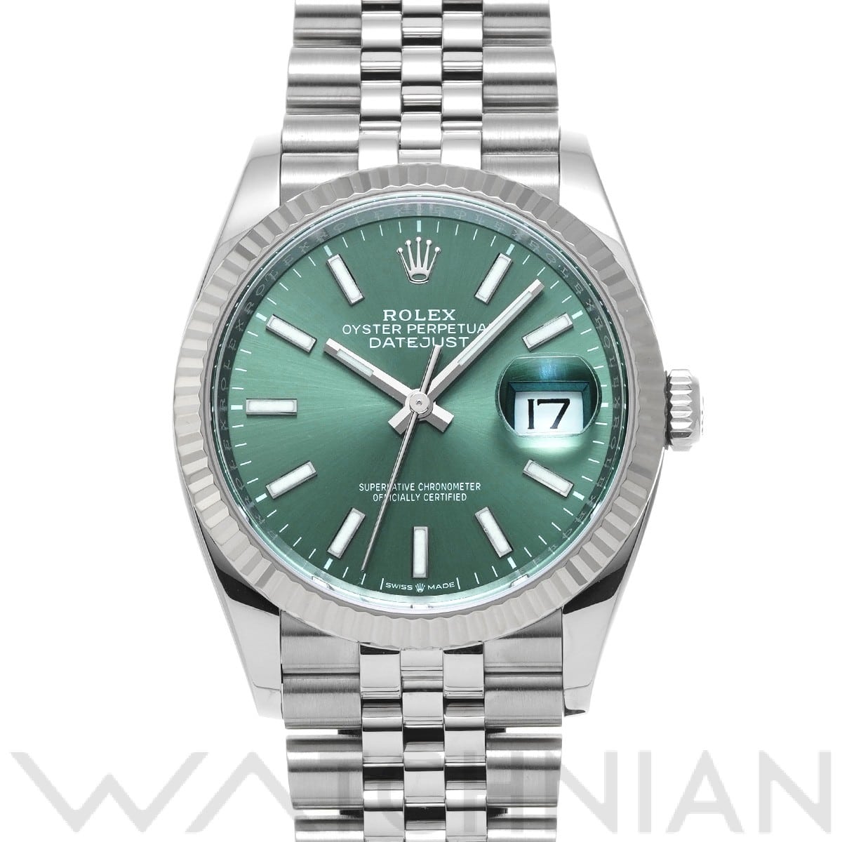 ロレックス デイトジャスト 36 126234 ミントグリーン メンズ 時計 【中古】【wristwatch】