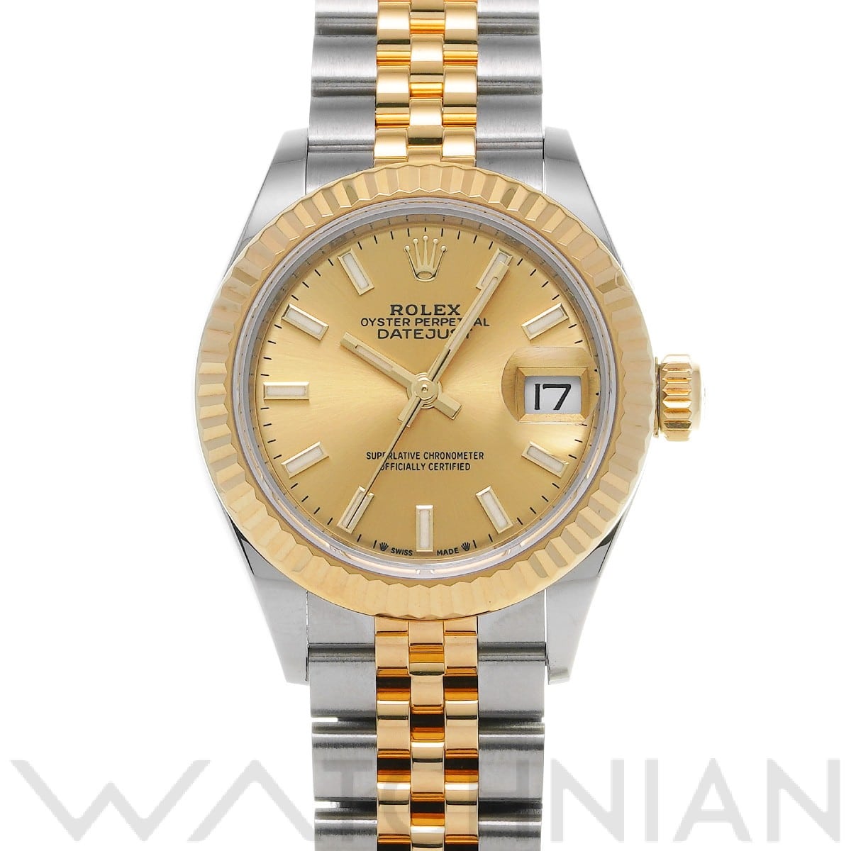 ロレックス レディ デイトジャスト 28 279173 シャンパン レディース 時計 【中古】【wristwatch】