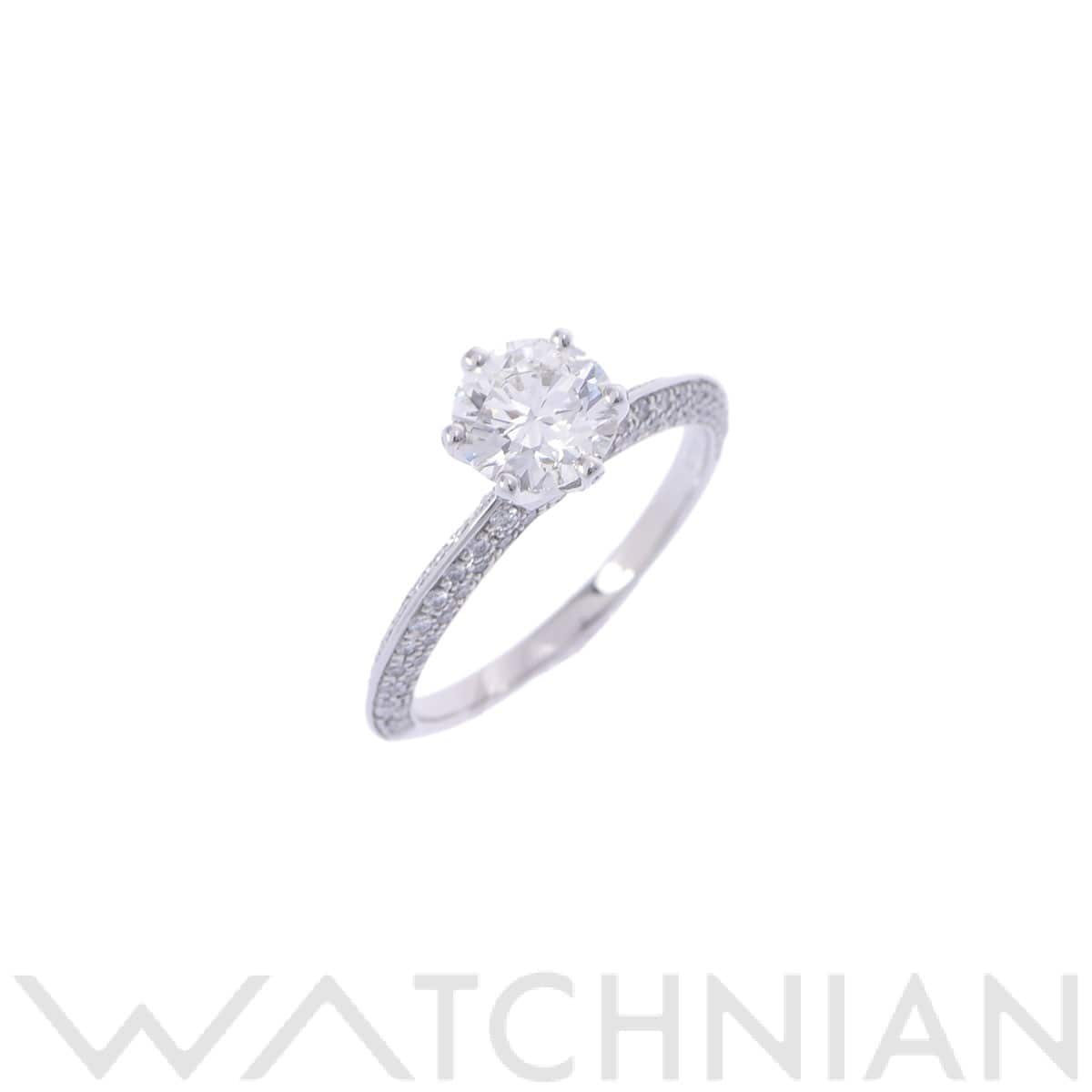 ティファニー パヴェティファニーセッティング リング シルバー Pt950プラチナ レディース ジュエリー 【中古】【jewelry】
