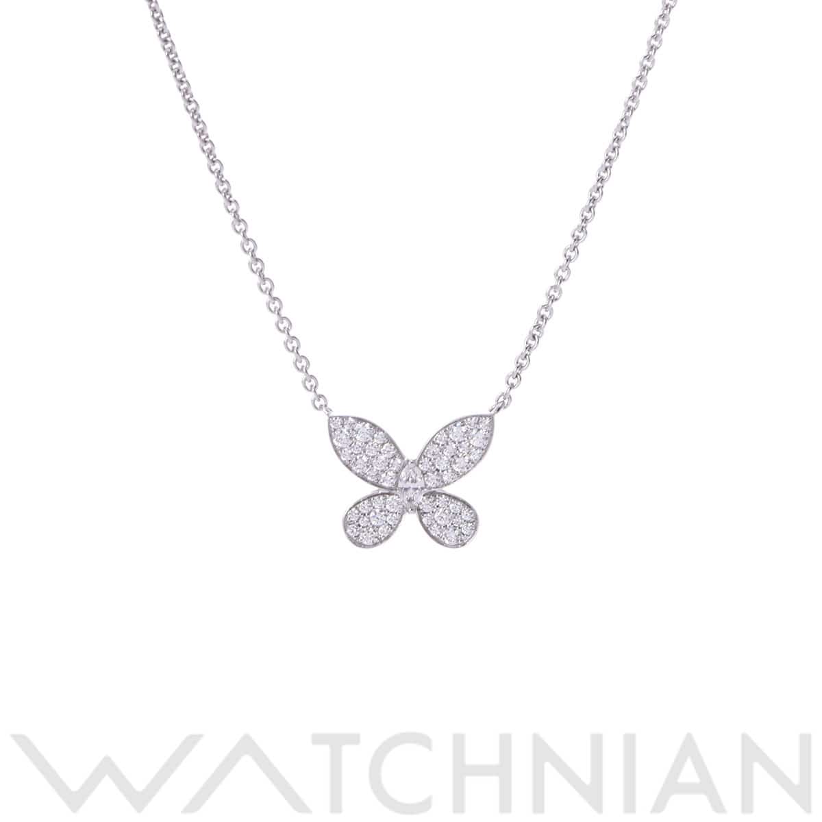 グラフ バタフライ ネックレス パヴェ シルバー K18ホワイトゴールド WG レディース ジュエリー 【中古】【jewelry】