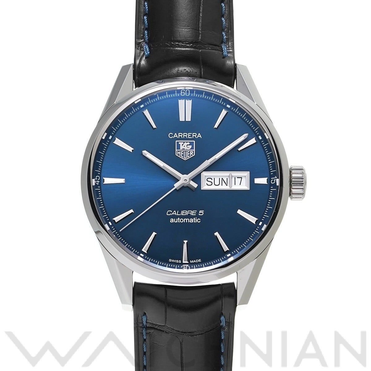 タグ ホイヤー カレラ キャリバー5 デイデイト WAR201E.FC6292 ブルー メンズ 時計 【中古】【wristwatch】