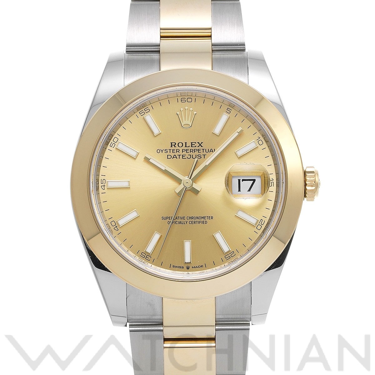 ロレックス デイトジャスト 41 126303 シャンパン メンズ 時計 【中古】【wristwatch】