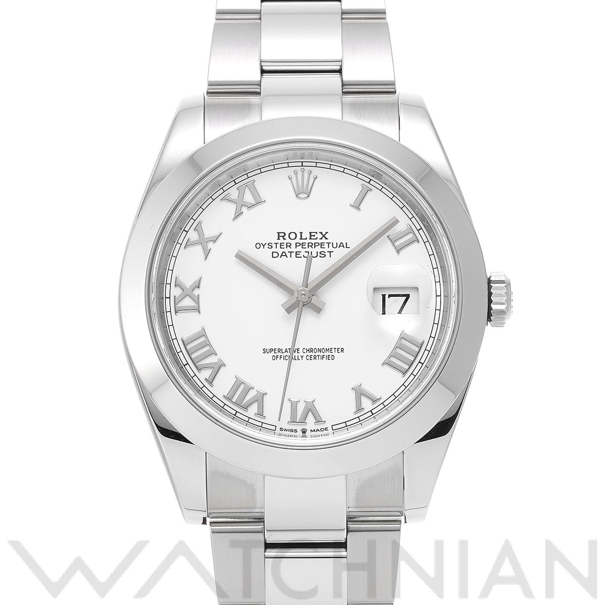 ロレックス デイトジャスト 41 126300 ホワイト メンズ 時計 【中古】【wristwatch】