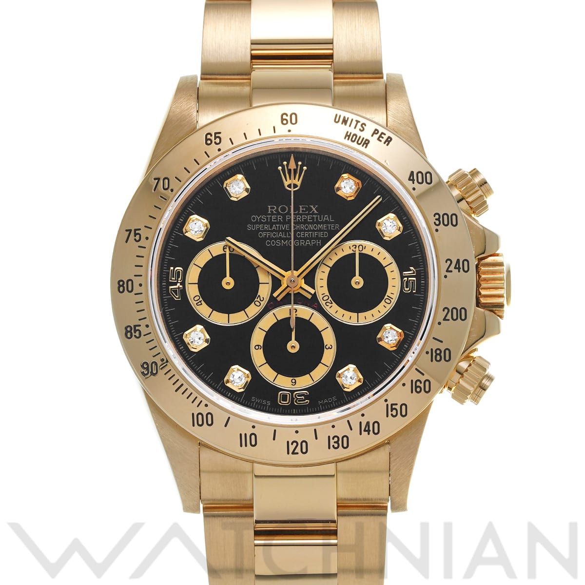 ロレックス コスモグラフ デイトナ 16528G ブラック/ダイヤモンド メンズ 時計 【中古】【wristwatch】