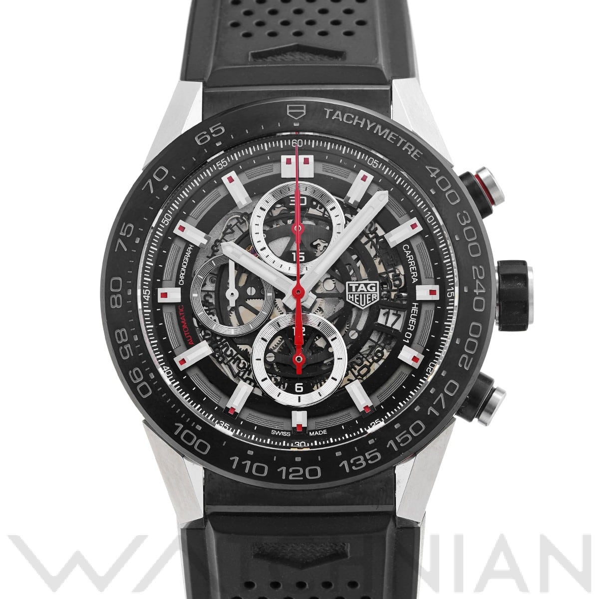 タグ ホイヤー カレラ キャリバーホイヤー01 クロノグラフ CAR2A1Z.FT6044 ブラック メンズ 時計 【中古】【wristwatch】