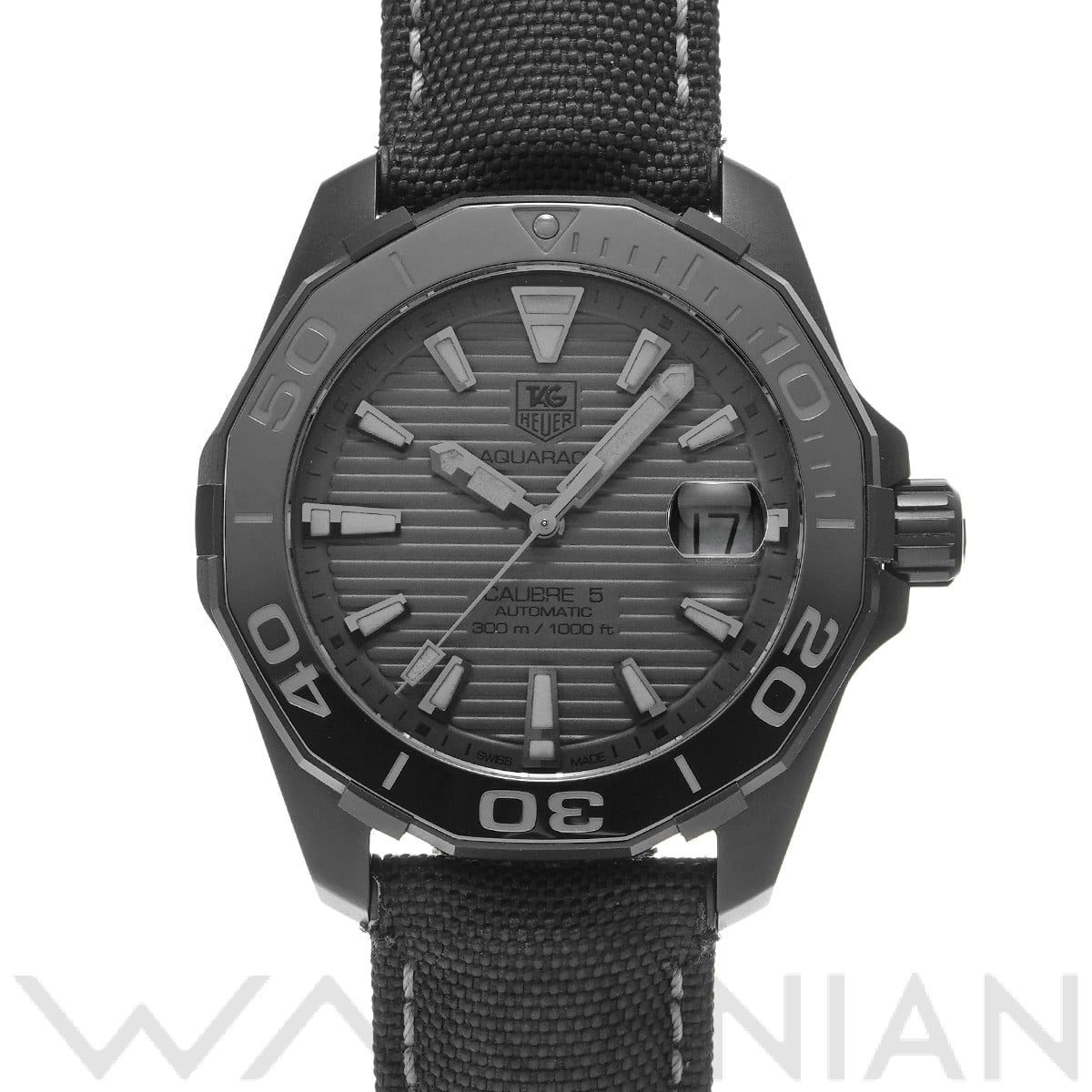 タグ ホイヤー アクアレーサー キャリバー5 ブラックファントム WAY218B.FC6364 ブラック メンズ 時計 【中古】【wristwatch】