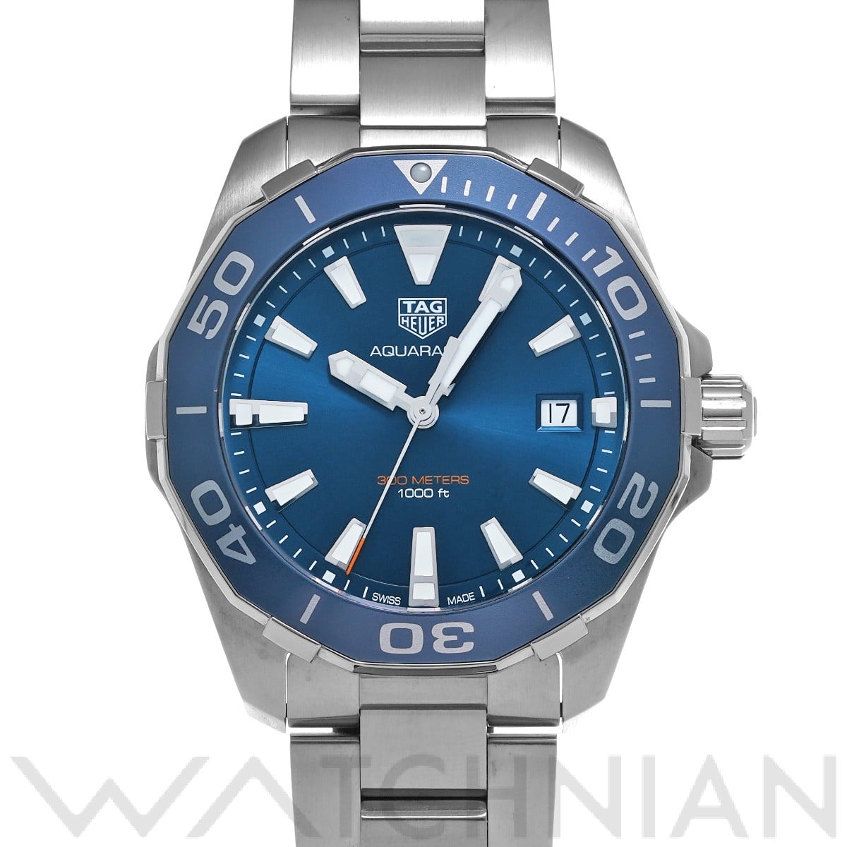 タグ ホイヤー アクアレーサー クォーツ WAY111C.BA0928 ブルー メンズ 時計 【中古】【wristwatch】