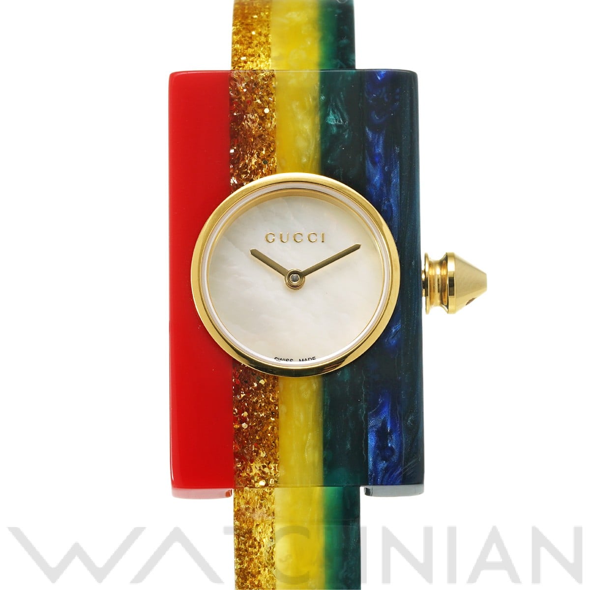 グッチ ヴィンテージ ウェブ YA143520 ホワイトシェル レディース 時計 【中古】【wristwatch】