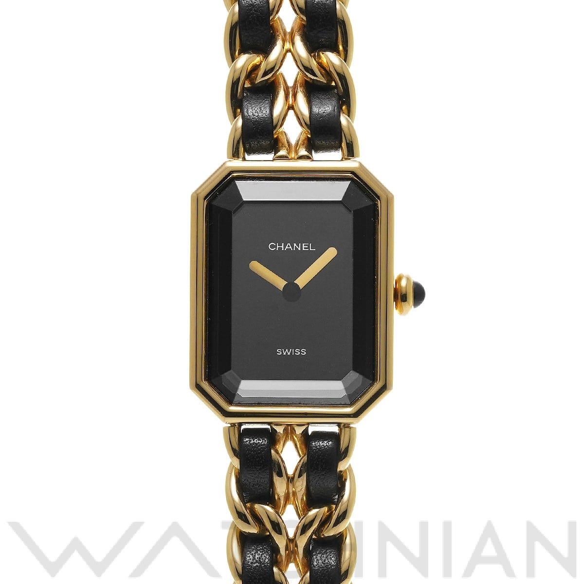 シャネル プルミエール M H0001 ブラック レディース 時計 【中古】【wristwatch】
