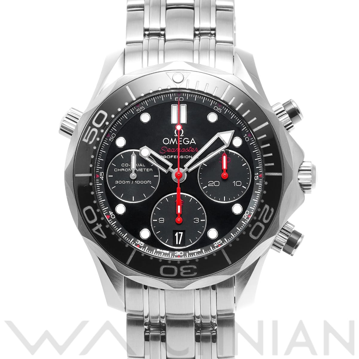 オメガ シーマスター ダイバー300 コーアクシャル クロノグラフ 212.30.42.50.01.001 ブラック メンズ 時計 【中古】【wristwatch】