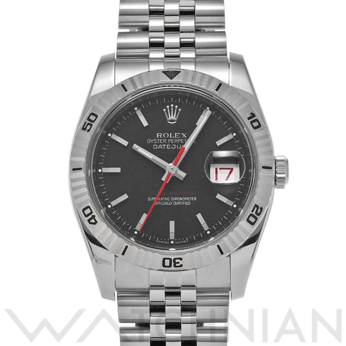 ロレックス デイトジャスト ターノグラフ 116264 ブラック メンズ 時計 【中古】【wristwatch】