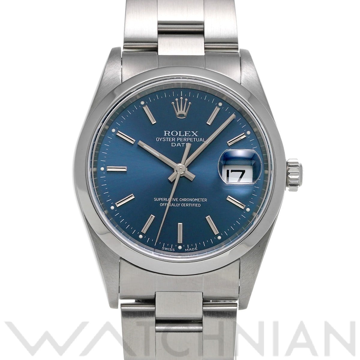 ロレックス オイスターパーペチュアル デイト 15200 ブルー メンズ 時計 【中古】【wristwatch】