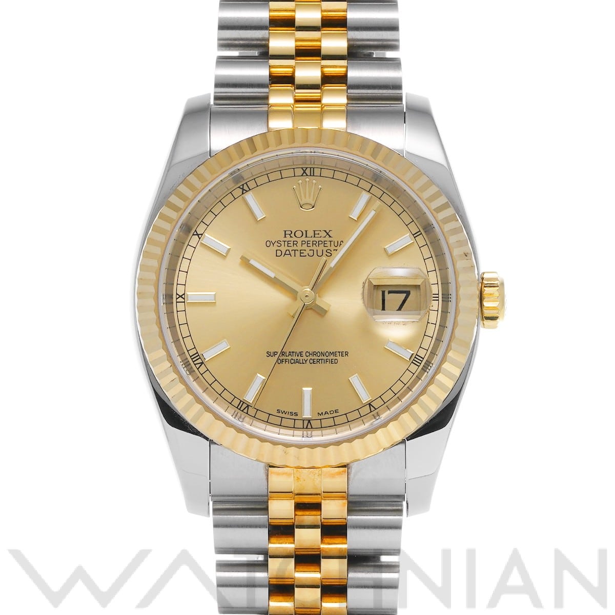 ロレックス デイトジャスト 36 116233 シャンパン メンズ 時計 【中古】【wristwatch】