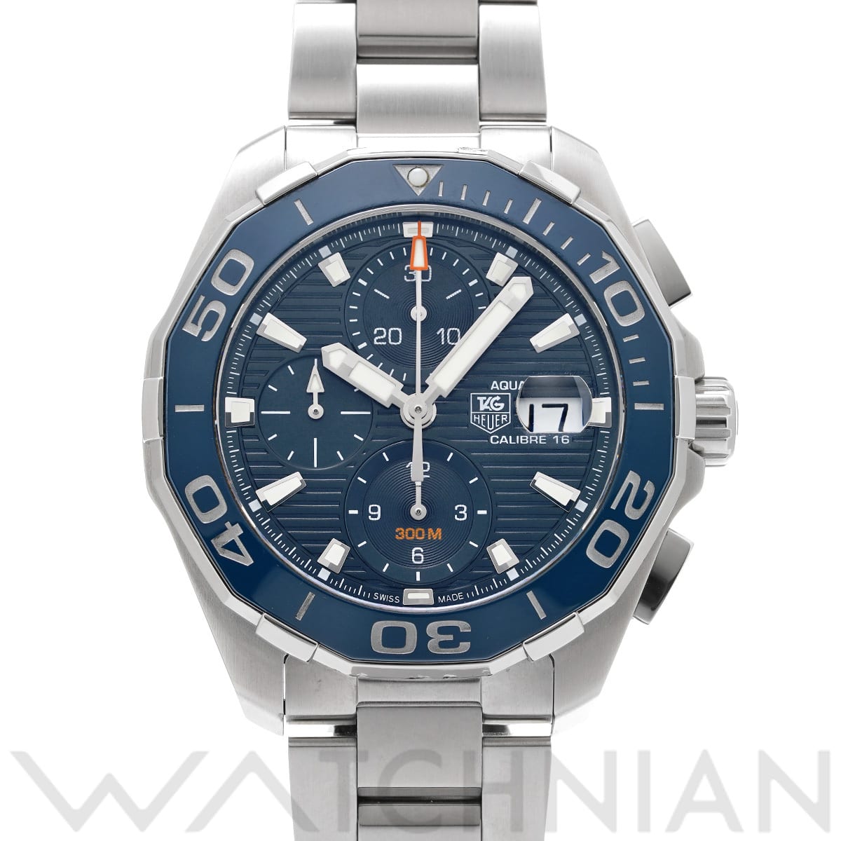 タグ ホイヤー アクアレーサー キャリバー16 クロノグラフ CAY211B.BA0927 ブルー メンズ 時計 【中古】【wristwatch】