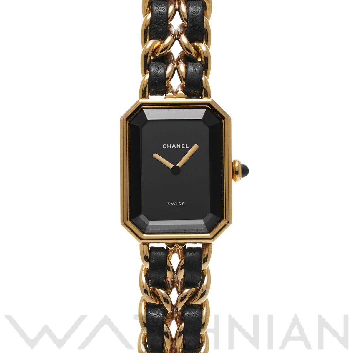 シャネル プルミエール M H0001 ブラック レディース 時計 【中古】【wristwatch】