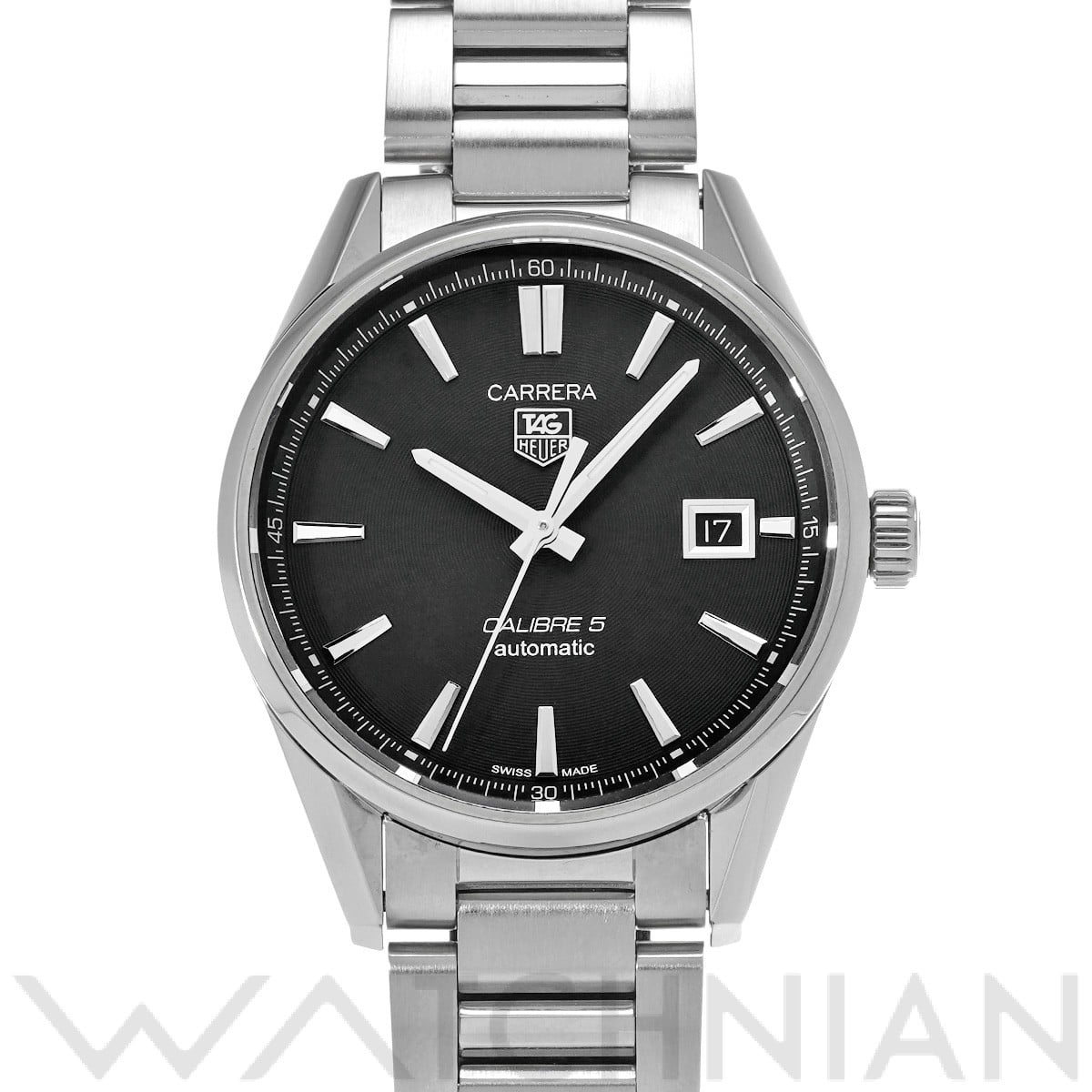 タグ ホイヤー カレラ キャリバー5 WAR211A.BA0782 ブラック メンズ 時計 【中古】【wristwatch】
