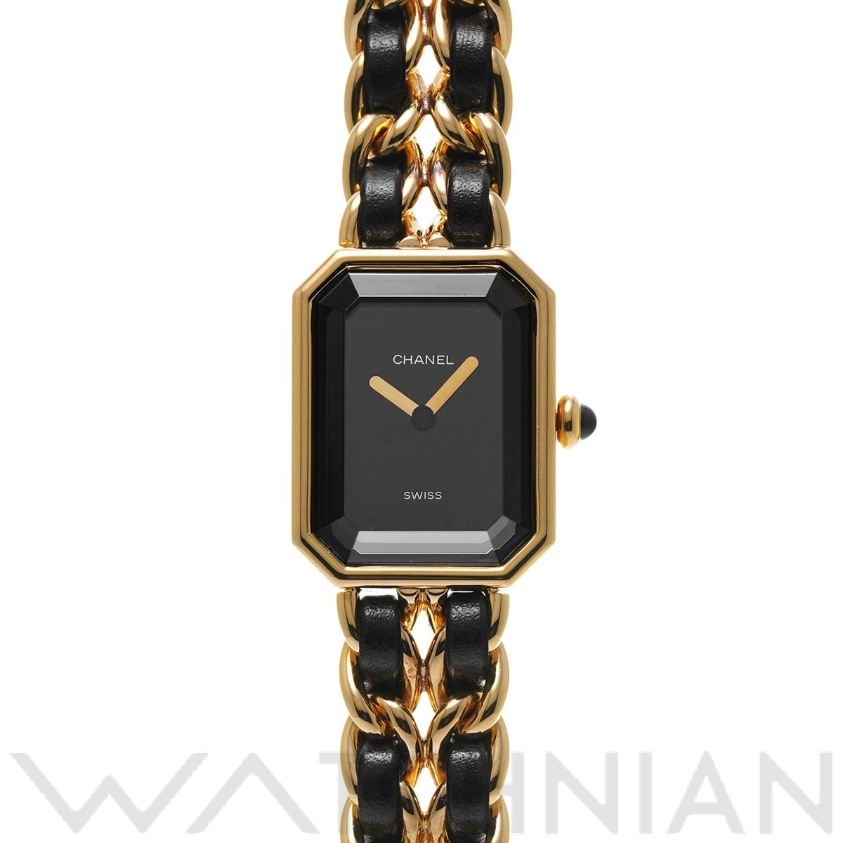シャネル プルミエール L H0001 ブラック レディース 時計 【中古】【wristwatch】