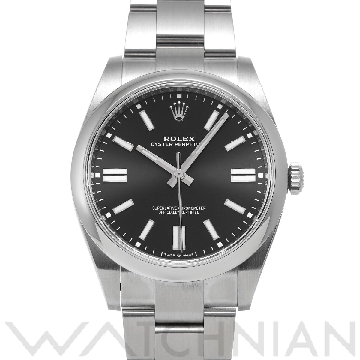 ロレックス オイスターパーペチュアル 41 124300 ブライトブラック メンズ 時計 【中古】【wristwatch】