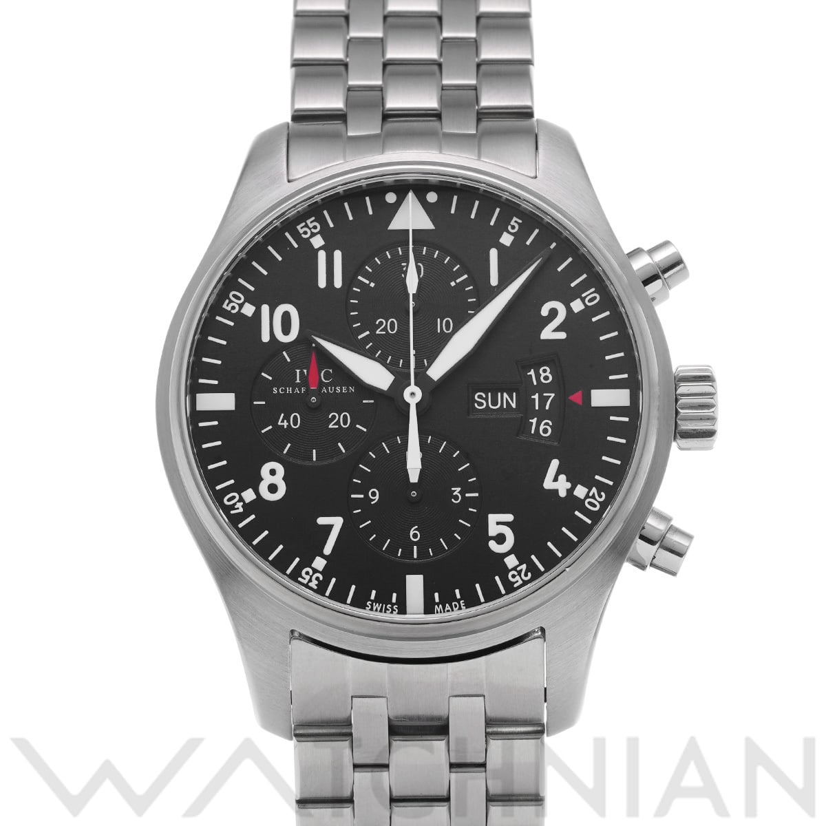 IWC パイロットウォッチ クロノグラフ IW377704 ブラック メンズ 時計 【中古】【wristwatch】