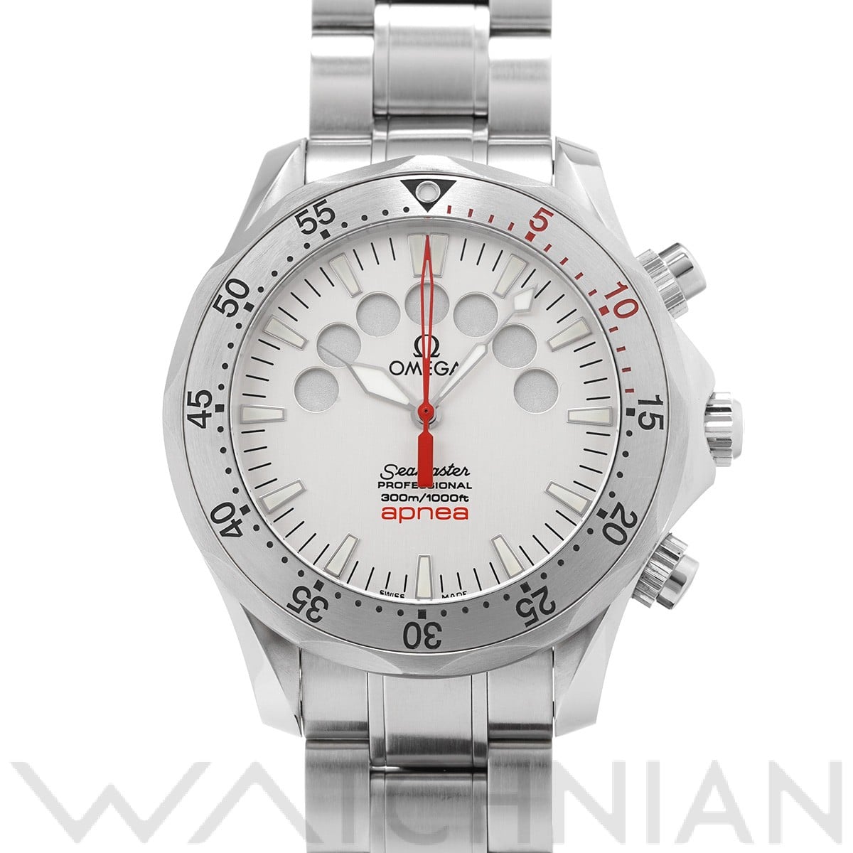 オメガ シーマスター 300 アプネア ジャック・マイヨール 2595.30 シルバー メンズ 時計 【中古】【wristwatch】