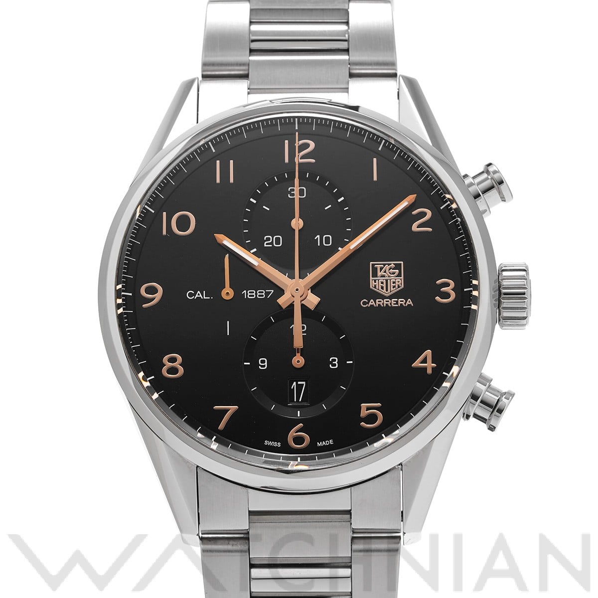 タグ ホイヤー カレラ キャリバー1887 クロノグラフ CAR2014.BA0799 ブラック メンズ 時計 【中古】【wristwatch】