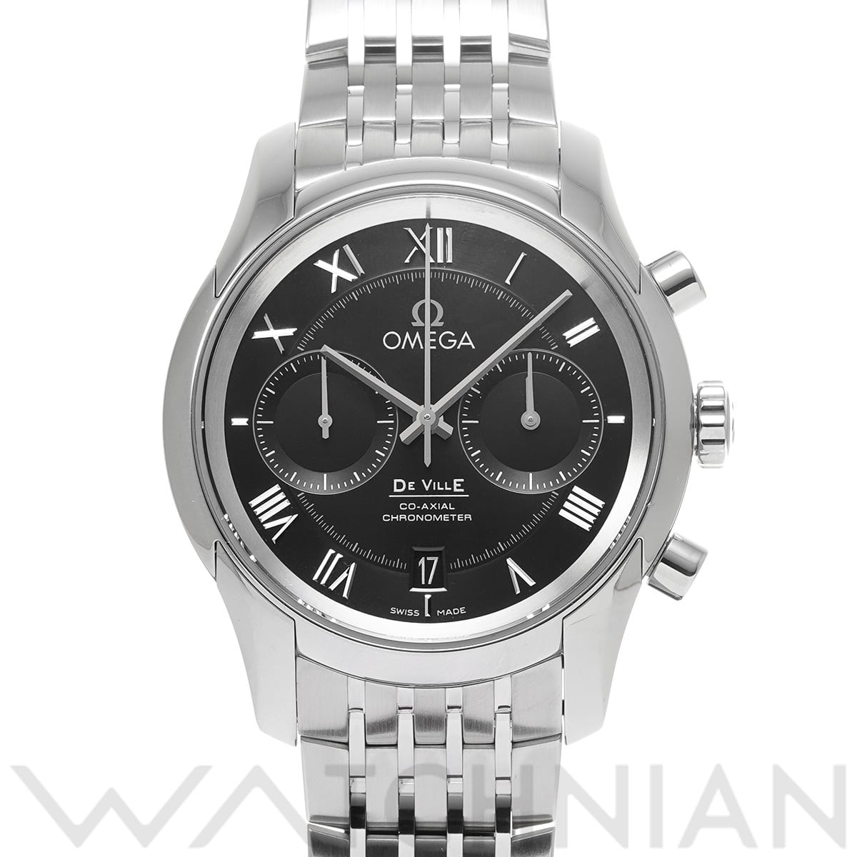 オメガ デ・ヴィル アワービジョン コーアクシャル クロノグラフ 431.10.42.51.01.001 ブラック メンズ 時計 【中古】【wristwatch】