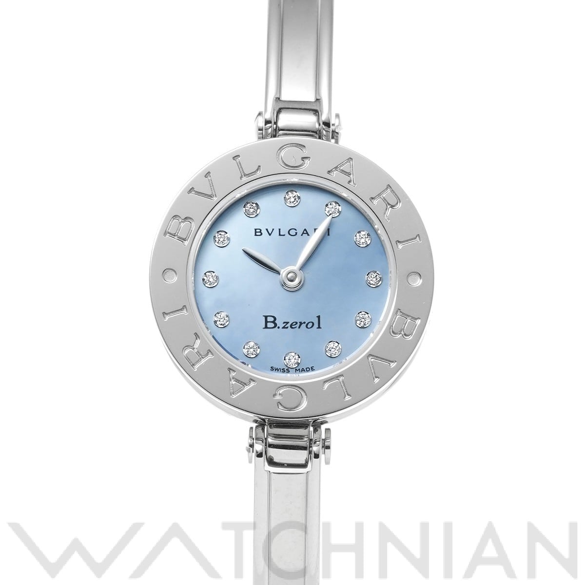 ブルガリ ビーゼロワン BZ22BSS/12.S ブルーシェル/ダイヤモンド レディース 時計 【中古】【wristwatch】