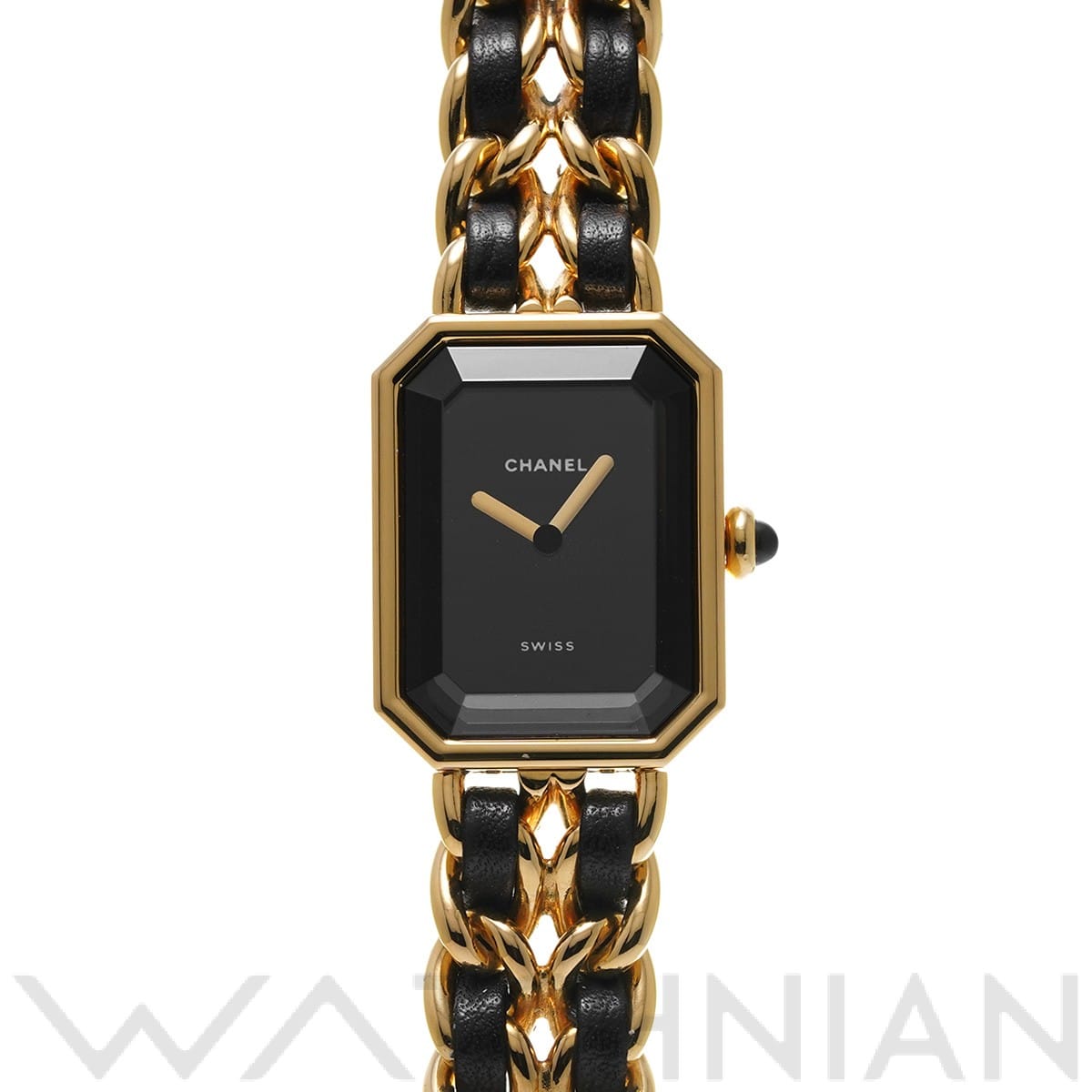 シャネル プルミエール M H0001 ブラック レディース 時計 【中古】【wristwatch】