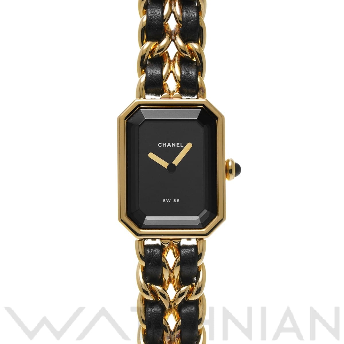 シャネル プルミエール M H0001 ブラック レディース 時計 【中古】【wristwatch】