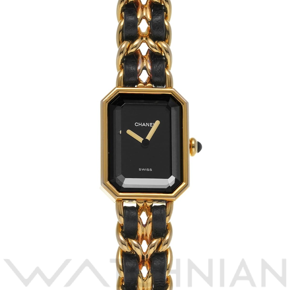 シャネル プルミエール L H0001 ブラック レディース 時計 【中古】【wristwatch】