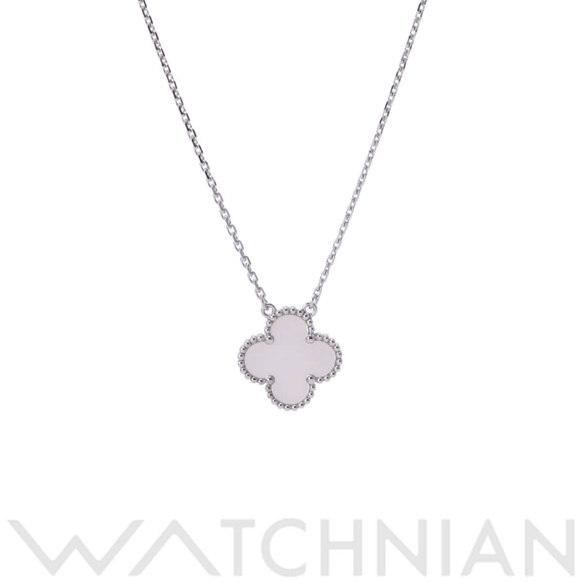 ヴァン クリーフ&アーペル ヴィンテージアルハンブラ ネックレス シルバー K18ホワイトゴールド WG レディース ジュエリー 【中古】【jewelry】