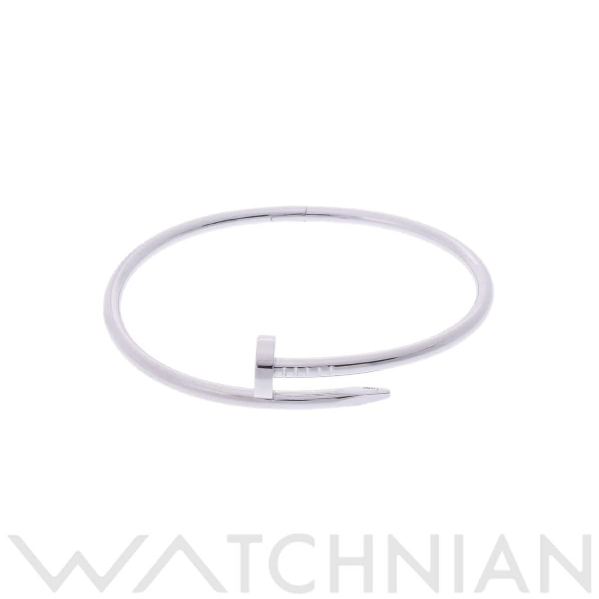 カルティエ ジュストアンクルブレスレット 新型 #19 シルバー CRB6048319 K18ホワイトゴールド WG レディース ジュエリー 【中古】【jewelry】