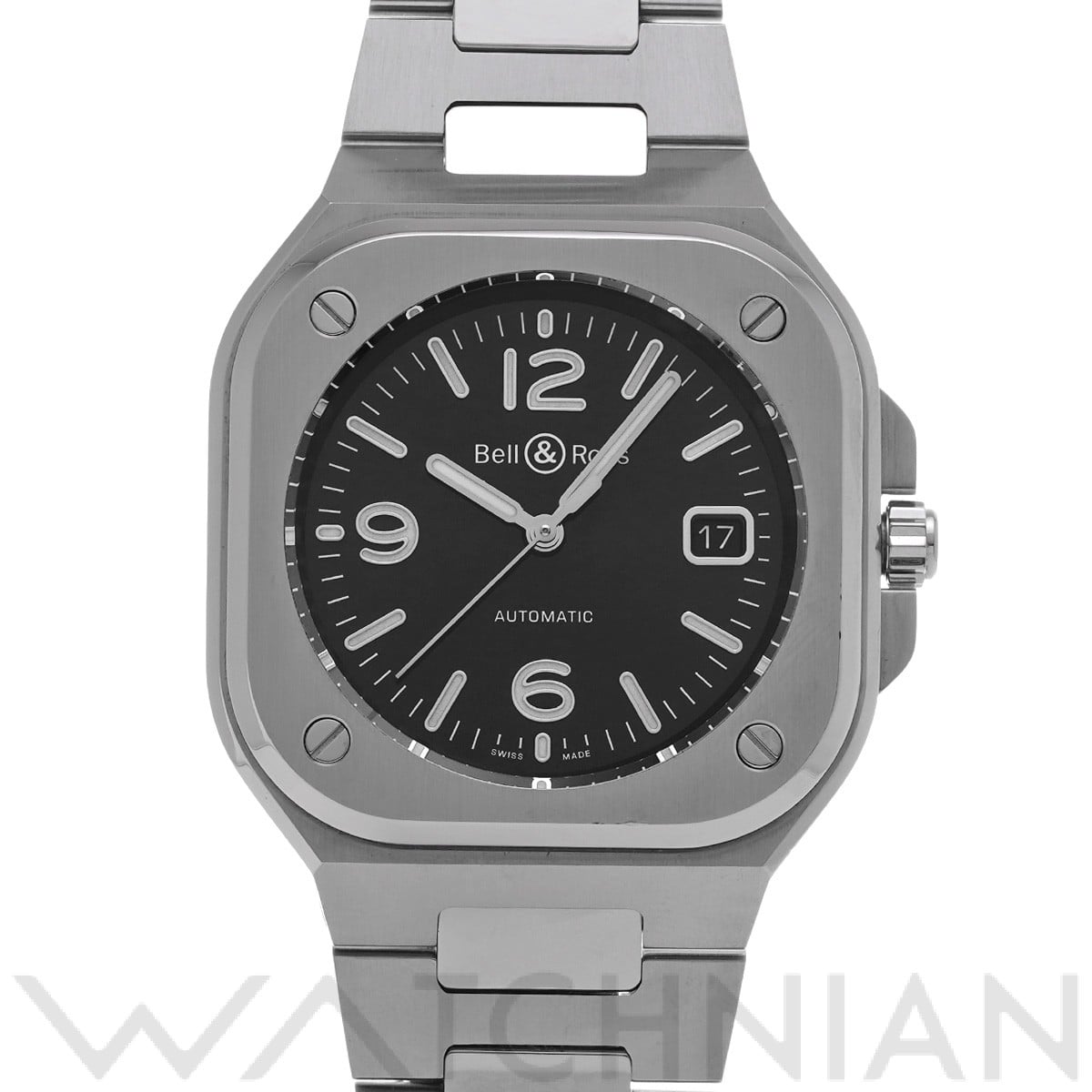 ベル＆ロス BR 05 ブラックスチール BR05A-BL-ST/SST ブラック メンズ 時計 【中古】【wristwatch】