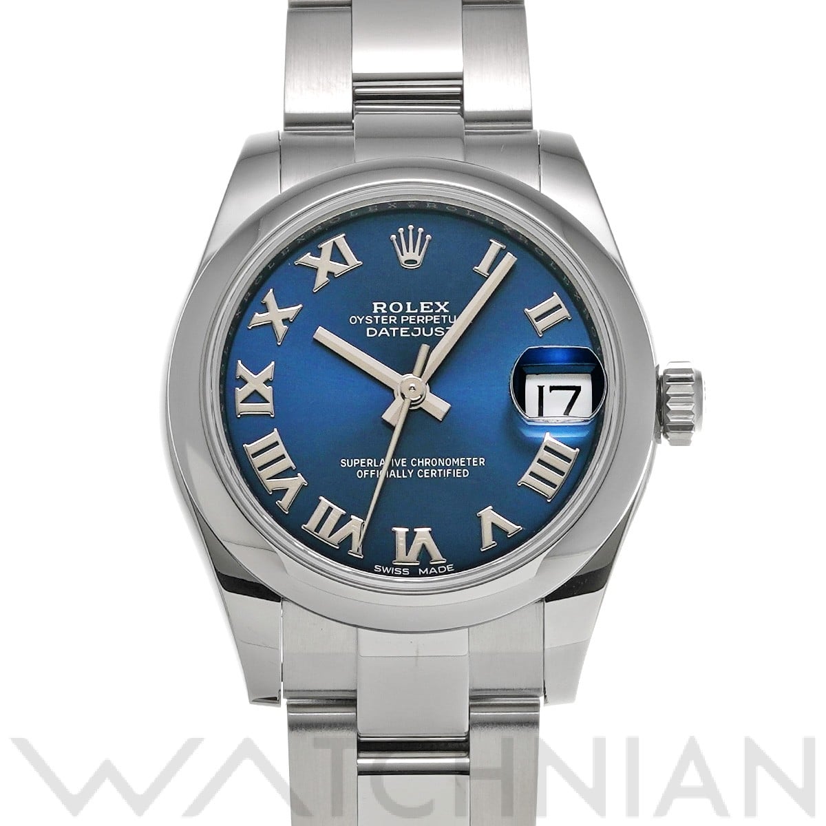 ロレックス デイトジャスト 31 178240 ブルー ユニセックス 時計 【中古】【wristwatch】