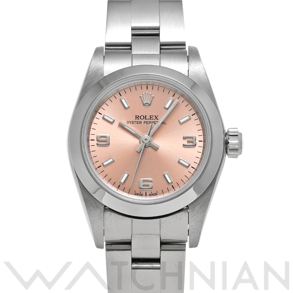 ロレックス オイスターパーペチュアル 76080 ピンク レディース 時計 【中古】【wristwatch】