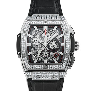 ウブロ スピリット オブ ビッグバン チタニウム パヴェ 601.NX.0173.LR.1704 スケルトン メンズ 時計 【中古】【wristwatch】