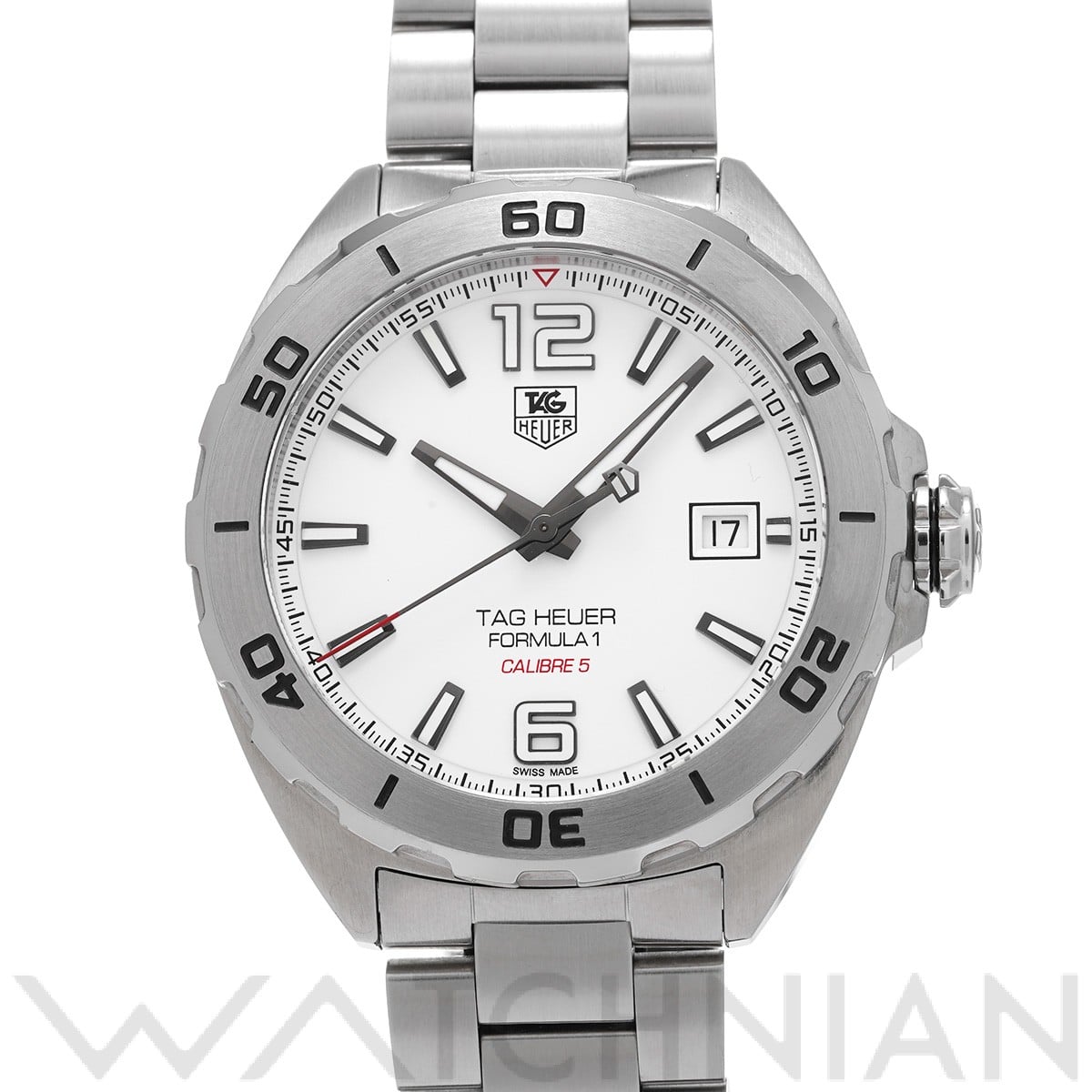 タグ ホイヤー フォーミュラ1 キャリバー5 WAZ2114.BA0875 ホワイト メンズ 時計 【中古】【wristwatch】