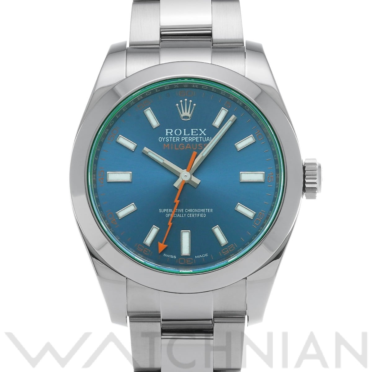 ロレックス ミルガウス 116400GV Zブルー メンズ 時計 【中古】【wristwatch】