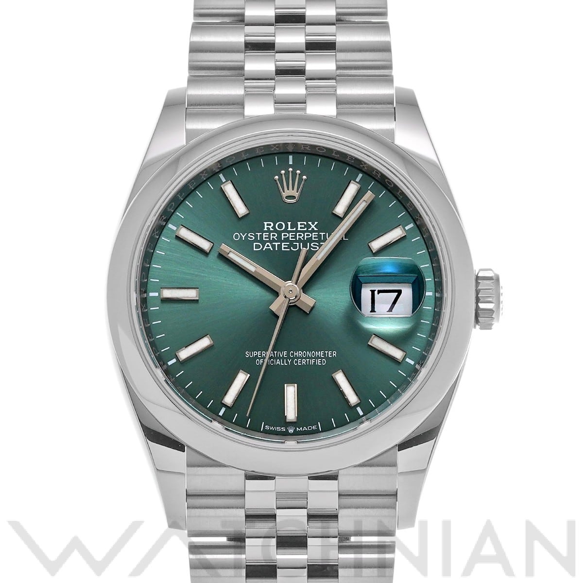 ロレックス デイトジャスト 36 126200 ミントグリーン メンズ 時計 【未使用】【wristwatch】