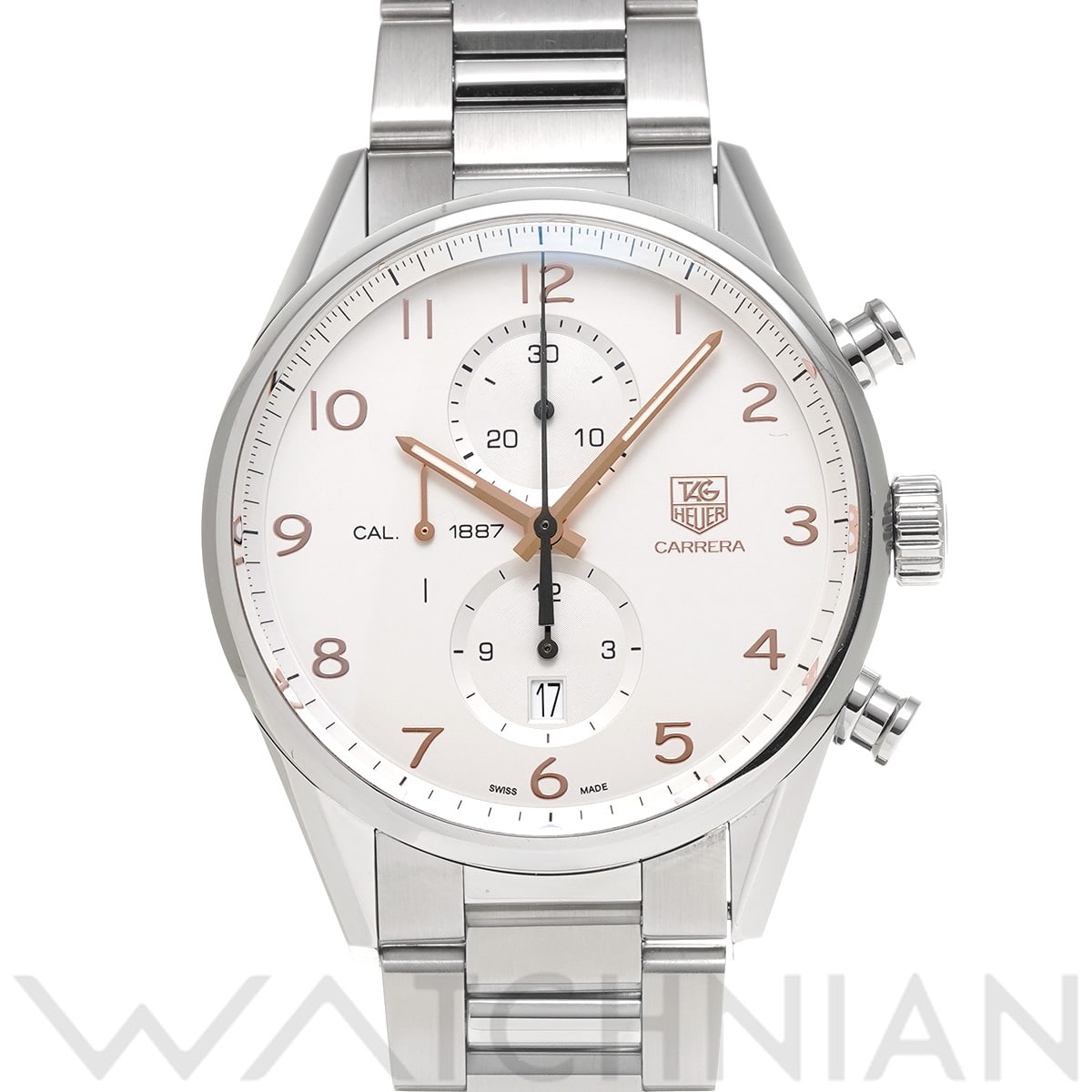 タグ ホイヤー カレラ キャリバー1887 クロノグラフ CAR2012.BA0799 シルバー メンズ 時計 【中古】【wristwatch】