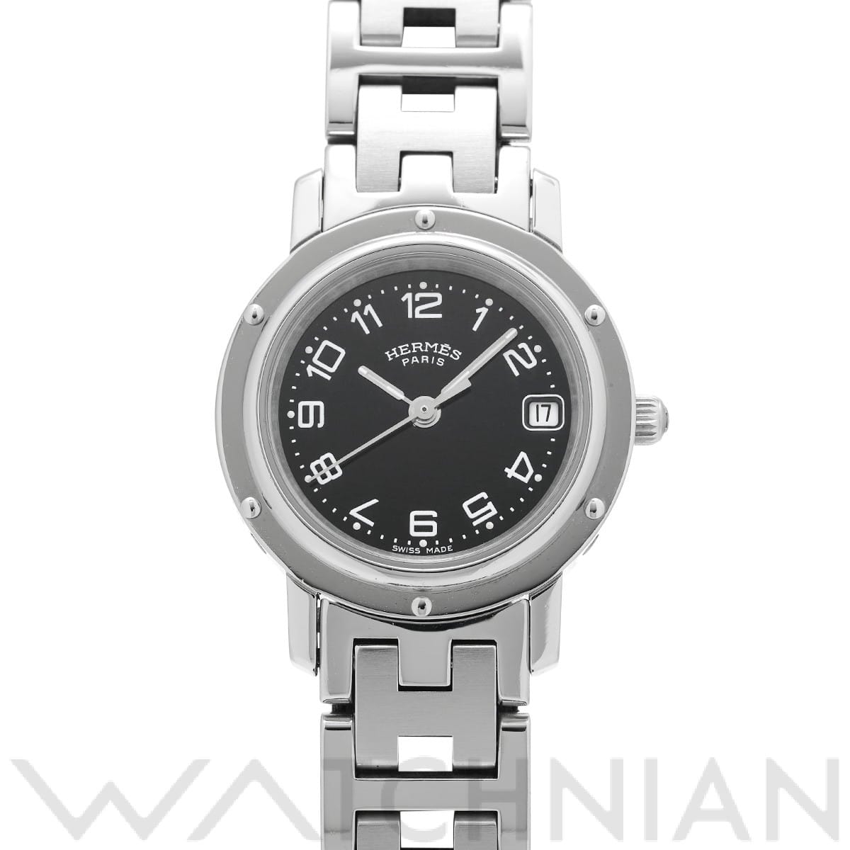 エルメス クリッパー CL4.210.330 ブラック レディース 時計 【中古】【wristwatch】