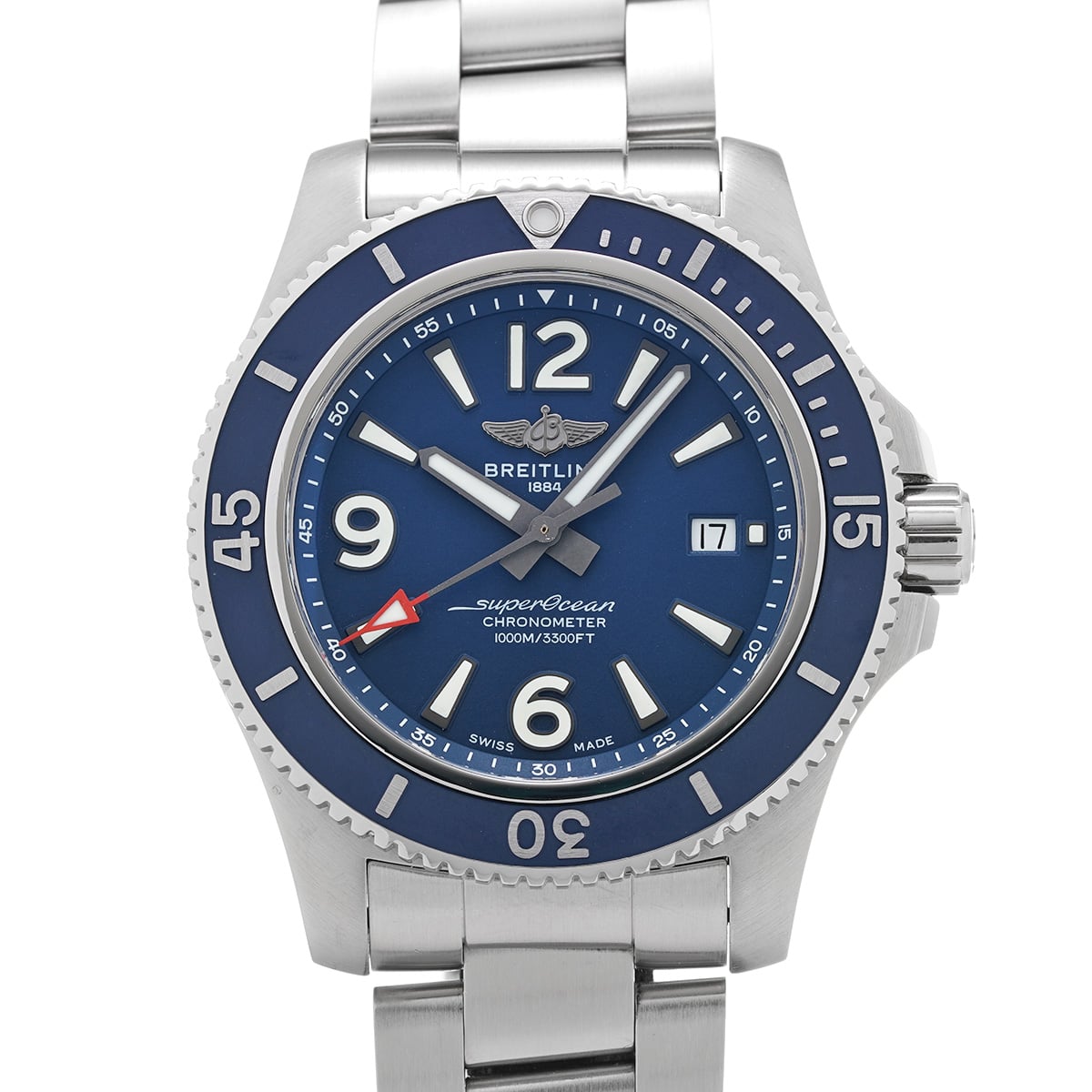 ブライトリング スーパーオーシャン II オートマチック 44 A17367D81C1A1 ブルー メンズ 時計 【中古】【wristwatch】