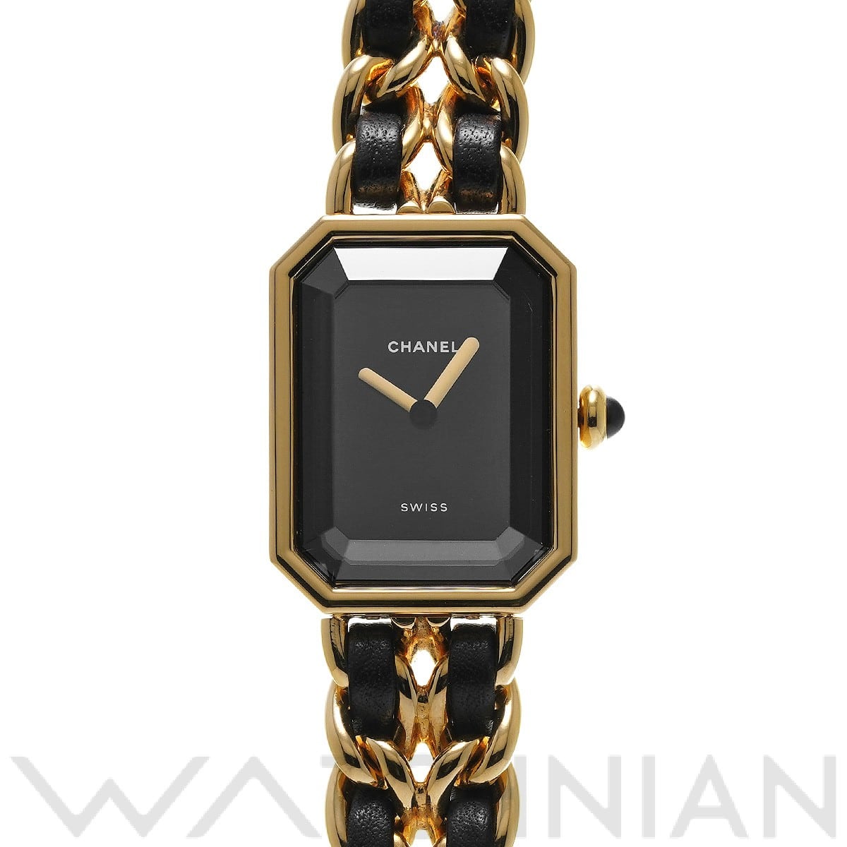 シャネル プルミエール L H0001 ブラック レディース 時計 【中古】【wristwatch】
