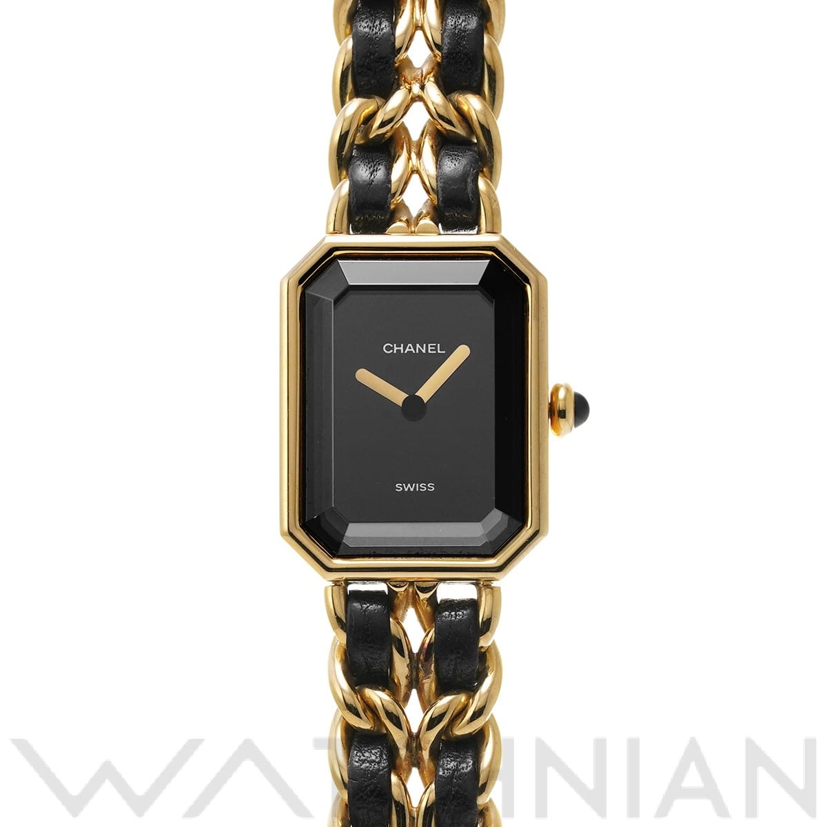 シャネル プルミエール L H0001 ブラック レディース 時計 【中古】【wristwatch】