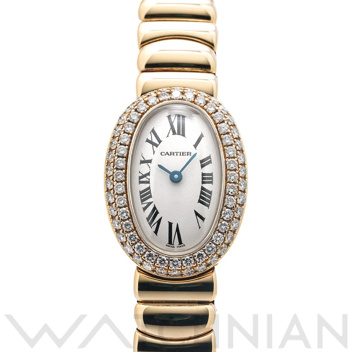 カルティエ ミニ ベニュワール WB5094W1 シルバー レディース 時計 【中古】【wristwatch】