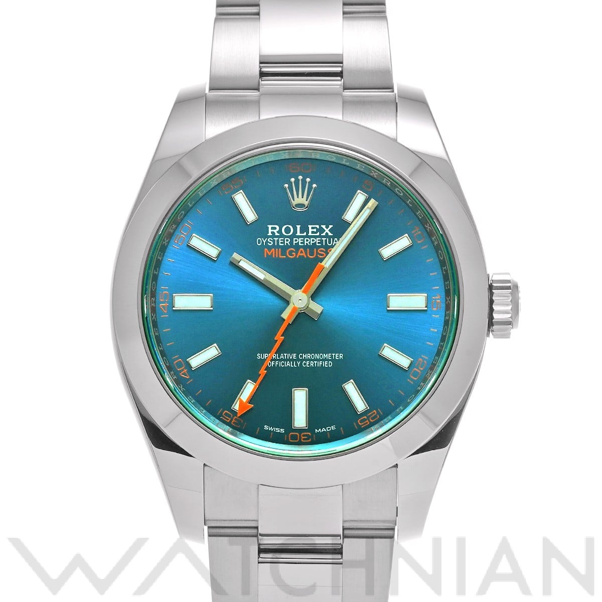 ロレックス ミルガウス 116400GV Zブルー メンズ 時計 【中古】【wristwatch】