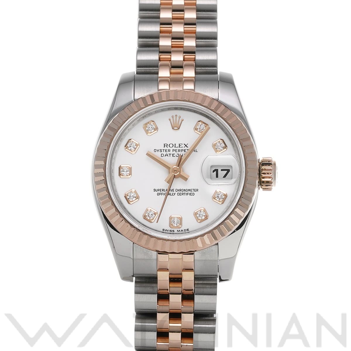 ロレックス レディ デイトジャスト 26 179171G ホワイト/ダイヤモンド レディース 時計 【中古】【wristwatch】